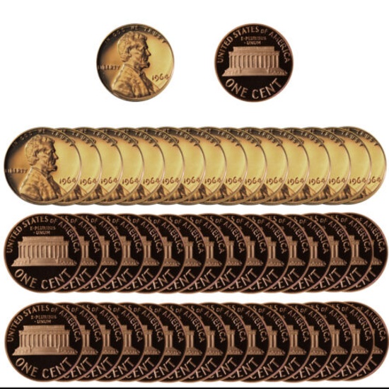 Roll of 1964 Lincoln Cents Proof