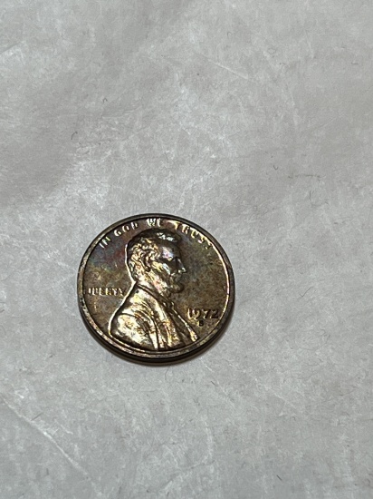 1972 S Lincoln Cent Proof Rainbow Toning