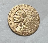 1925 D $2.50 Gold Indian EF/AU