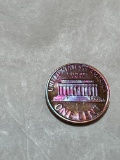 1975 S Lincoln Cent Proof Rainbow Toning