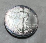 1998 1 oz. Silver American Eagle $1 BU Rainbow Toning