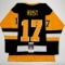 Autographed/Signed Bryan Rust Pittsburgh Black Hockey Jersey JSA COA