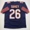 Autographed/Signed Matt Suhey Chicago Blue Football Jersey JSA COA