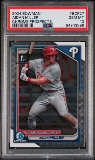 Graded 2024 Topps Bowman Aidan Miller #BCP27 Chrome Prospects Rookie RC Card PSA 10 Gem Mint
