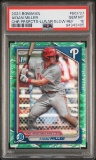 Graded 2024 Topps Bowman Aidan Miller BCP27 Chrome Prospects Lunar Glow Refractor Rookie Card PSA...
