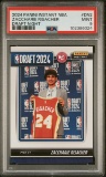 Graded 2024 Panini Instant NBA Zaccharie Risacher #DN2 Draft Night Rookie RC Card PSA 9 Mint