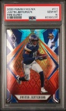 Graded 2020 Panini Phoenix Justin Jefferson #111 Fire Burst Rookie RC Football Card PSA 10 Gem Mint