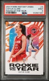 Graded 2024 Panini Instant WNBA Caitlin Clark #A Rookie of the Year Rookie RC Card PSA 9 Mint