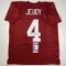 Autographed/Signed Jerry Jeudy Alabama Red College Football Jersey JSA COA