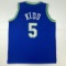 Autographed/Signed Jason Kidd Dallas Retro Blue Basketball Jersey Beckett BAS COA