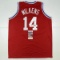 Autographed/Signed Lenny Wilkens St. Louis Red Basketball Jersey JSA COA