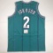 Autographed/Signed Larry Johnson Charlotte Teal Basketball Jersey PSA/DNA COA