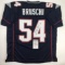 Autographed/Signed Tedy Bruschi New England Blue Football Jersey JSA COA