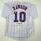 Autographed/Signed Andre Dawson Montreal Pinstripe Baseball Jersey JSA COA