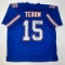 Autographed/Signed Tim Tebow Florida Blue College Football Jersey Beckett BAS COA