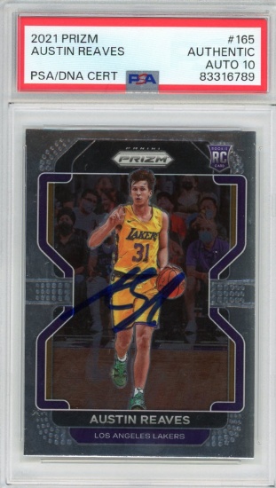 Graded 2021 Panini Prizm Austin Reaves #165 Rookie RC Basketball Card PSA 10 Auto Grade Gem Mint