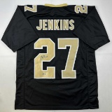 Autographed/Signed Malcolm Jenkins New Orleans Black Football Jersey Beckett BAS COA