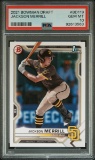 Graded 2021 Topps Bowman Draft Jackson Merrill #BD119 Rookie RC Baseball Card PSA 10 Gem Mint