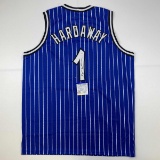 Autographed/Signed Anfernee Penny Hardaway Orlando Blue Pinstripe Basketball Jersey PSA/DNA COA