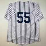 Autographed/Signed Hideki Matsui New York Pinstripe Baseball Jersey Beckett BAS COA