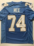 Autographed/Signed Ron Mix HOF 1979  San Diego Powder Blue Football Jersey JSA COA