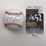 Autographed/Signed Brett Lawrie Rawlings Official Major League Baseball ROML JSA COA Auto