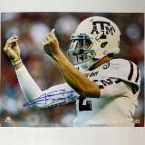 Autographed/Signed Johnny Manziel Money Sign Texas A&M Aggies 16x20 Football Photo Beckett BAS COA