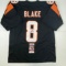 Autographed/Signed Jeff Blake Cincinnati Black Football Jersey JSA COA