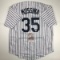 Autographed/Signed Mike Mussina New York Pinstripe Baseball Jersey JSA COA