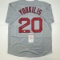 Autographed/Signed Kevin Youkilis Boston Grey Baseball Jersey JSA COA
