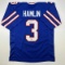 Autographed/Signed Damar Hamlin Buffalo Blue Football Jersey Beckett BAS COA