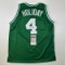 Autographed/Signed Jrue Holiday Boston Green Basketball Jersey JSA COA