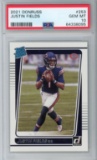 Graded 2021 Panini Donruss Justin Fields #253 Rookie RC Football Card PSA 10 Gem Mint