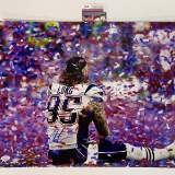 Autographed/Signed Chris Long New England Patriots Super Bowl LI 51 Champions 16x20 Photo JSA COA