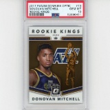 Graded 2017-18 Panini Donruss Optic Donovan Mitchell #13 Rookie Kings RC Card PSA 10 Gem Mint