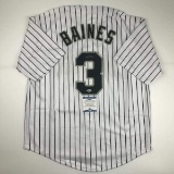 Autographed/Signed Harold Baines Chicago Pinstripe Baseball Jersey Beckett BAS COA