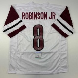 Autographed/Signed Brian Robinson Jr. Washington White Football Jersey PSA/DNA COA