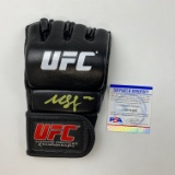 Autographed/Signed Khamzat Borz Chimaev UFC MMA Ultimate Fighting Black Glove PSA/DNA COA