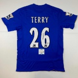 Autographed/Signed John Terry Chelsea FC Blue Soccer Futbol Jersey Beckett BAS COA