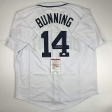 Autographed/Signed Jim Bunning Detroit White Baseball Jersey JSA COA