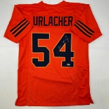 Autographed/Signed Brian Urlacher HOF 18 Chicago Orange Retro Football Jersey Beckett BAS COA