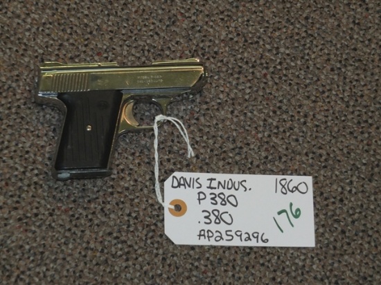 DAVIS INDUSTRIES P380 S/N AP259296, TAG -  1860