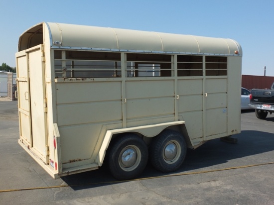 1990 BLAKE 12' STOCK TRAILER, VIN:1B9S01821LS067193