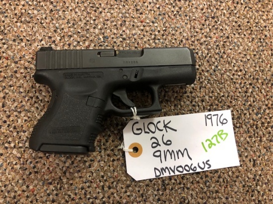 GLOCK 26 9MM S/N DMV006US - TAG 1976