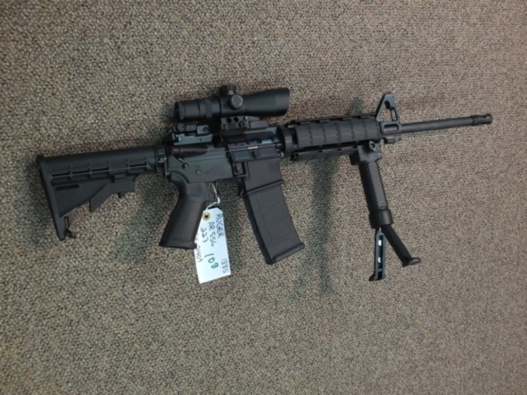 Ruger Ar 556 223 Flip Up Rear Sight Forend Grip Bipod Combo Nc Star 3x9 Scope Pic Mounted Light Firearms Military Artifacts Firearms Rifles Online Auctions Proxibid