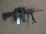 RUGER AR 556 .223 FLIP UP REAR SIGHT, FOREND GRIP BIPOD COMBO, NC STAR 3X9 SCOPE, PIC MOUNTED LIGHT/