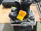 (1) PAIR NEW 10.5 BELLEVILLE COMBAT BOOTS, (1) NEW COMBAT AMMO VEST **NO SHIPPING - LOCAL BUYERS ONL