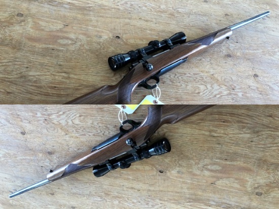 RUGER M77 338 WIN MAG WITH REDFIELD 2-7 SCOPE S/N 78-34825, Tag#2602