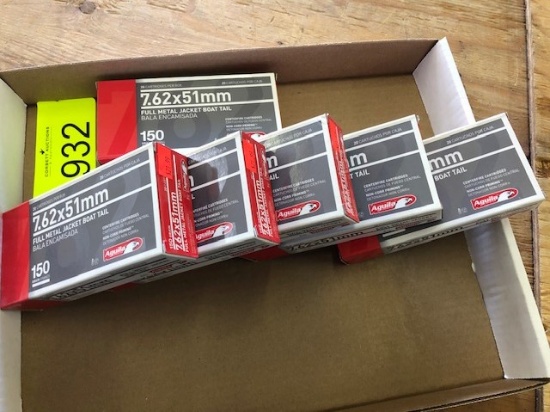 120 ROUNDS AQUILA 7.62 X 51 150 GRN BT