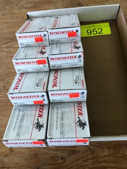 400 ROUNDS WINCHESTER 40SW 180GRN FMJ